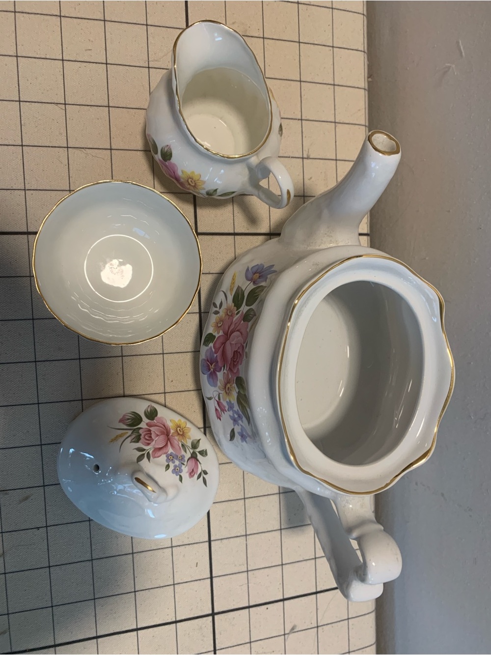 English Made Vintage Mismatched Tea Set